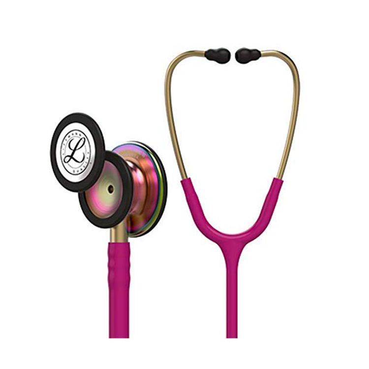 3M Littmann Classic III стетоскоп для мониторинга радужной отделки, малиновая трубка, 27 дюймов,