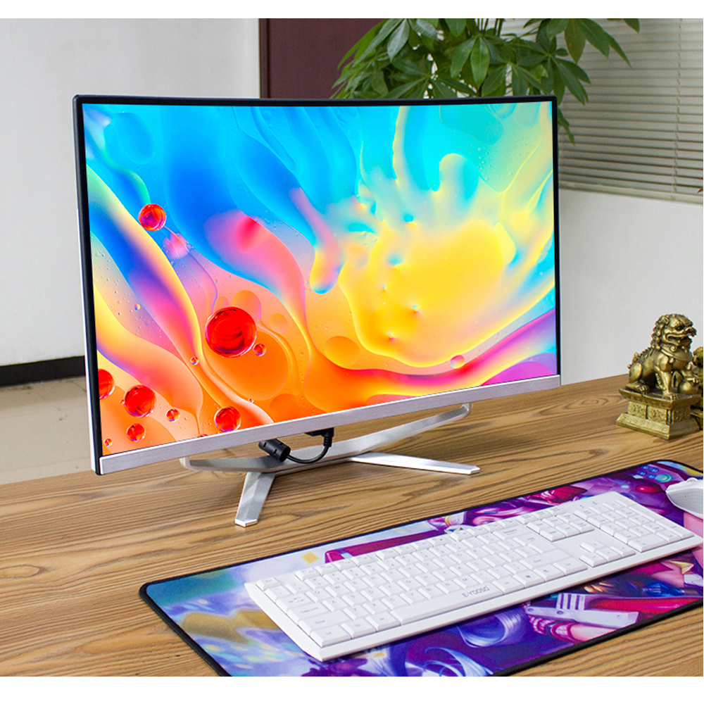 Оптовая продажа 27 дюймов изогнутый экран I7 4770 8G 256GB аппаратные бизнес-игры все в одном настольном компьютере