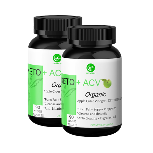 Lifeworth FDA органический Кето яблочный уксус капсулы пищевая добавка