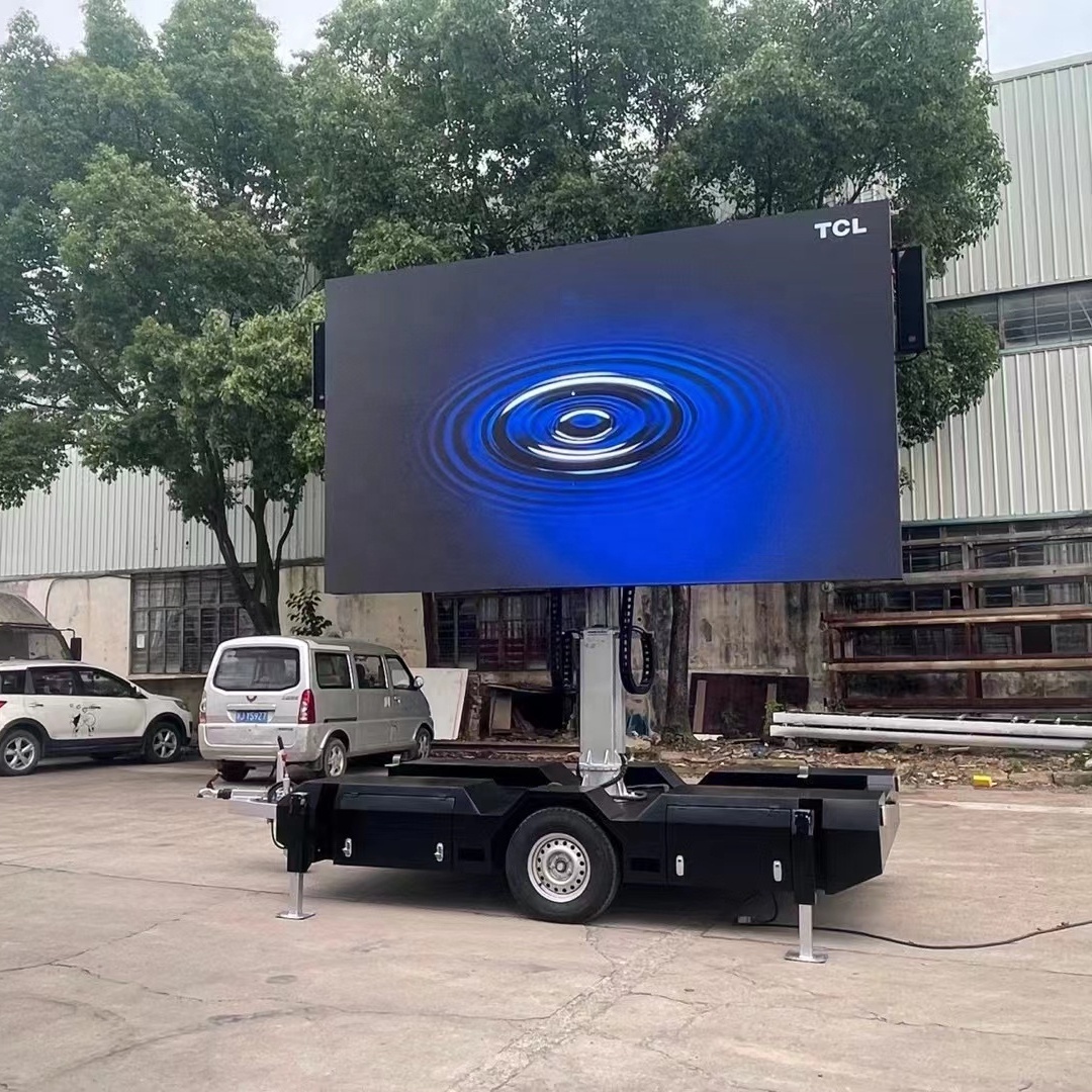 EF8 Led display trailer waterproof Full Color LED screen Mobile led advertising billboard trailer
