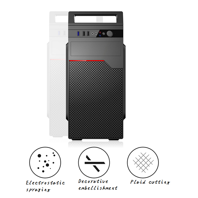 oem custom branded micro-ATX ITX ATXS mid tower be quiet desktop cube pc computer case with handle