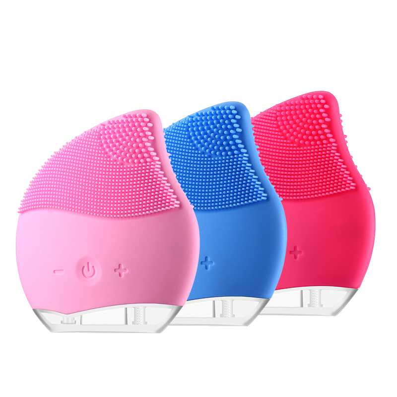 Wholesale Usb Rechargeable Portable Silicone Sonic Facial Cleaner Brush Massager