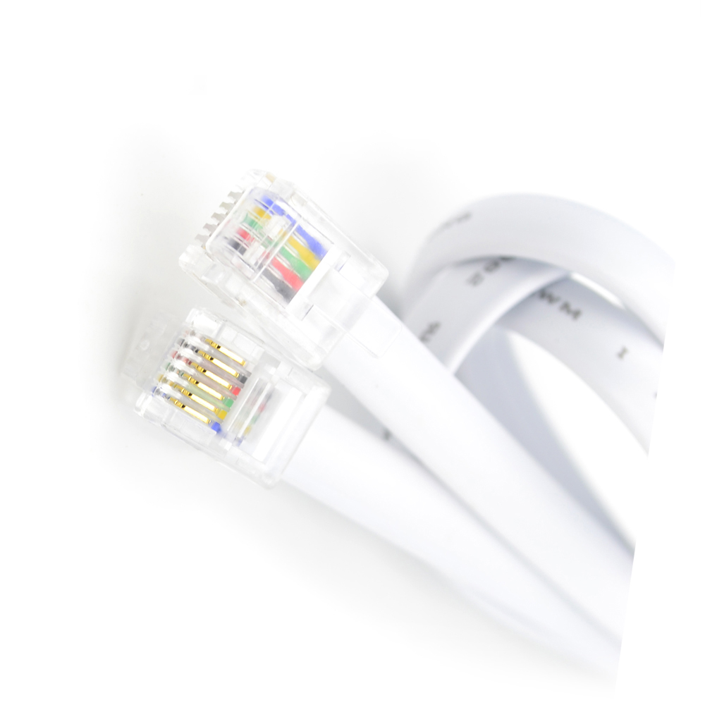 3FT медный проводник 24AWG 26AWG 28AWG RJ12 6Pin телефонный кабель