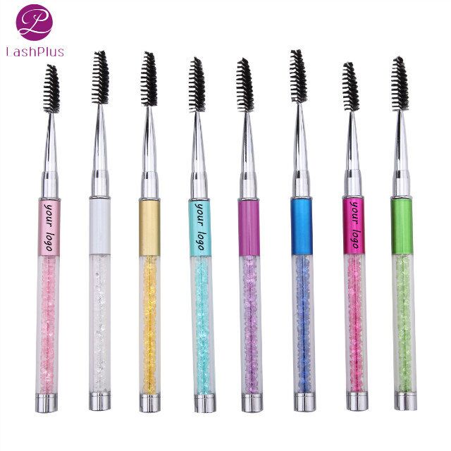 Wholesale private label crystal handle Mascara Wands lash brush crystal eyelash brush
