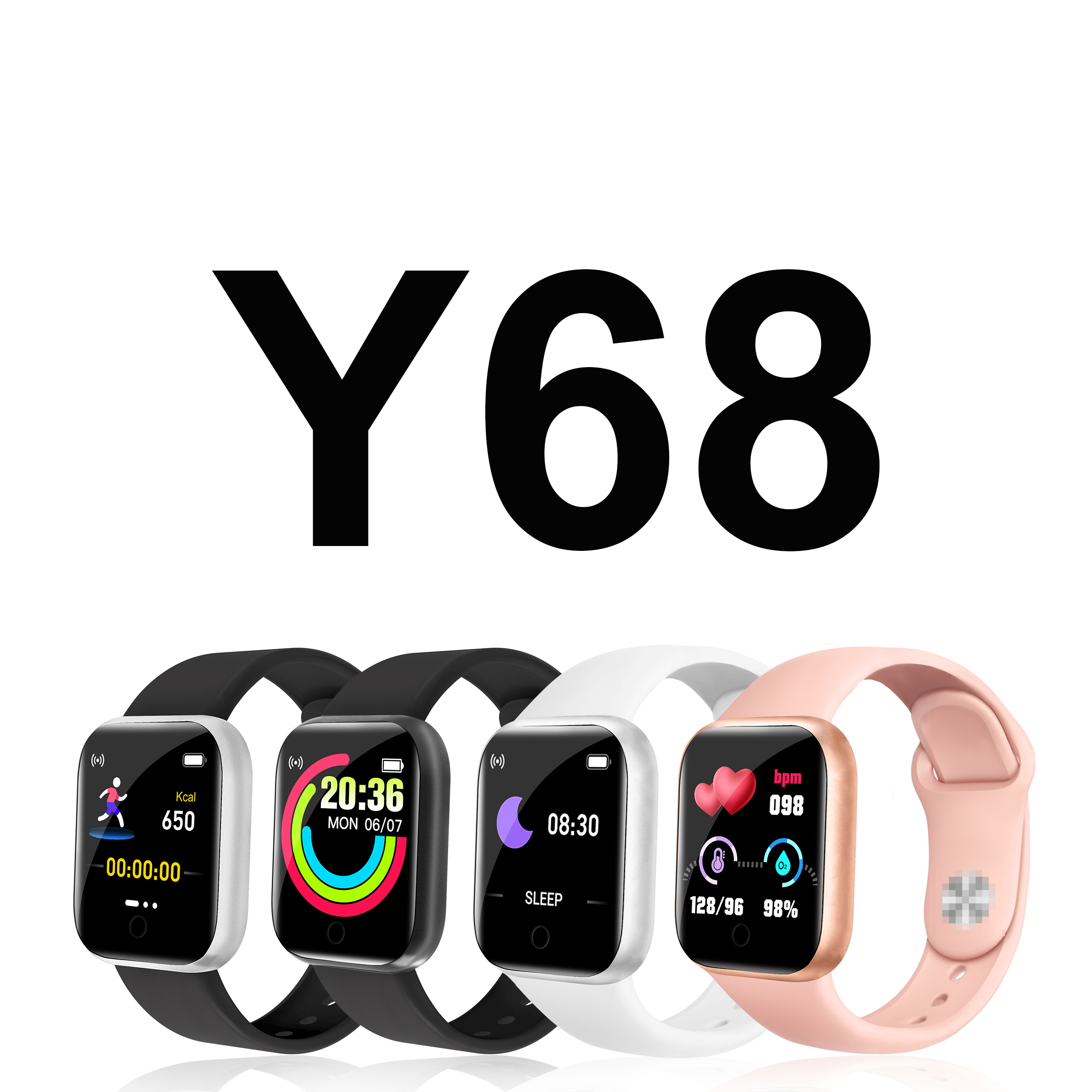 Y68 Smart Watch Fitness Tracker D20 Watches Blood Pressure Smartwatch Heart Rate Monitor D20 Y68 Smart Watch