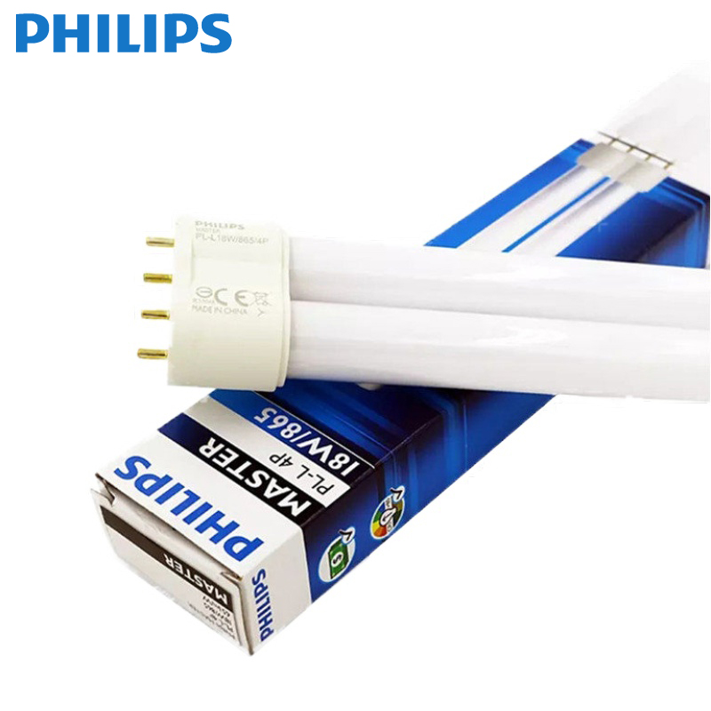 Philips четырехконтактная лампа 55 Вт h-образная лампа плоская четырехконтактная H-Образная Трубка длинная энергосберегающая лампа 36 Вт домашняя Трехцветная лампа PLL