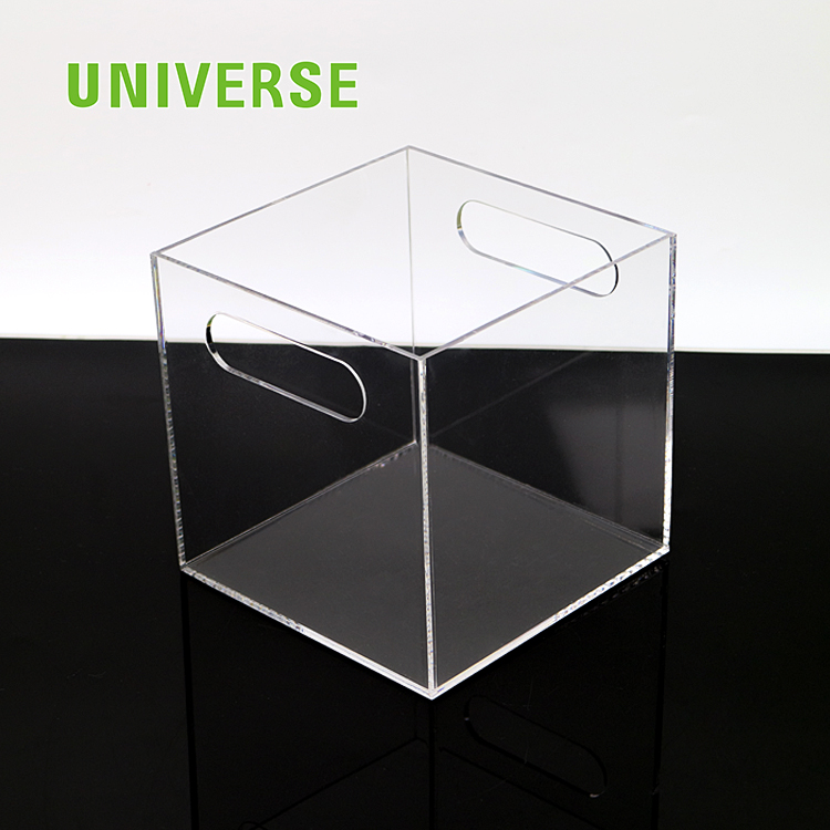 UNIVERSE Custom High Quality Sustainable Transparent Organizer Bin Acrylic Clear Plastic Storage Bin for Food,Refrigerator