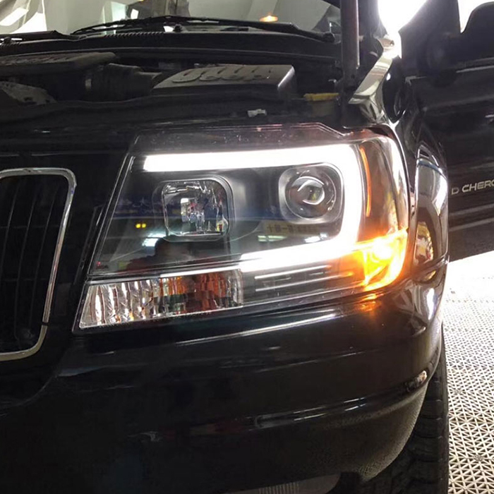 Для Jeep Grand Cherokee светодиодные фары Угловые глаза-года