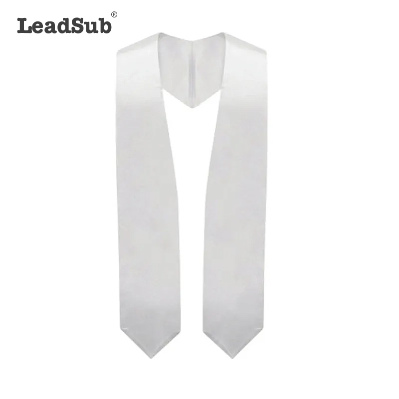 Leadsub индивидуальный логотип Сублимация чистый Печатный Выпускной пояс атласная ткань вышивка Выпускной палантин шарф на выпускной