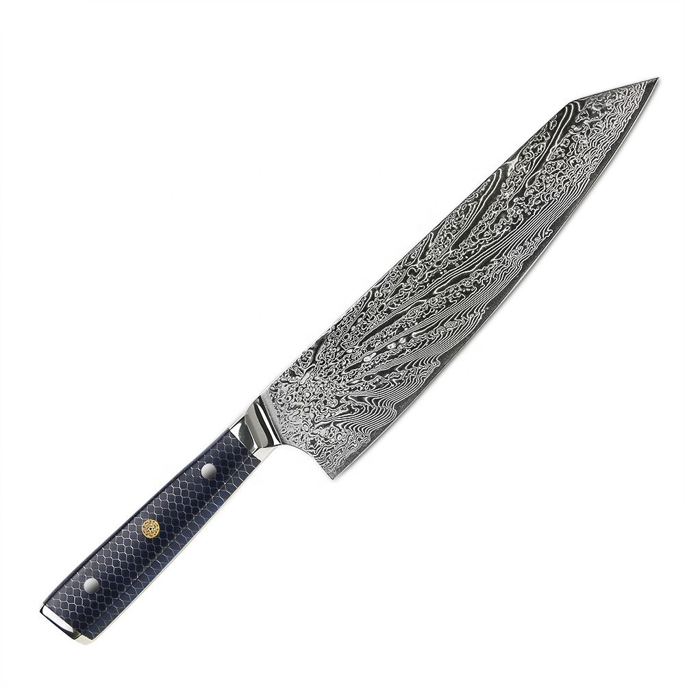 Natural 67 layers Damascus Steel Begonia Pattern 9.2 inch Japanese Gyuto Chef Kiritsuke vg10