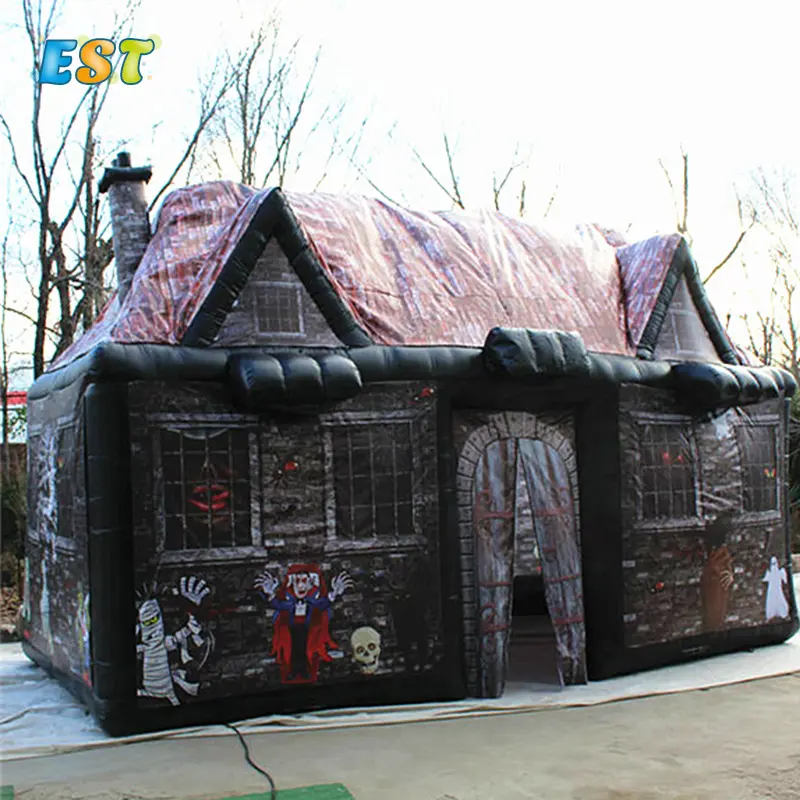 New design halloween big inflatable haunted bounce houses for sale