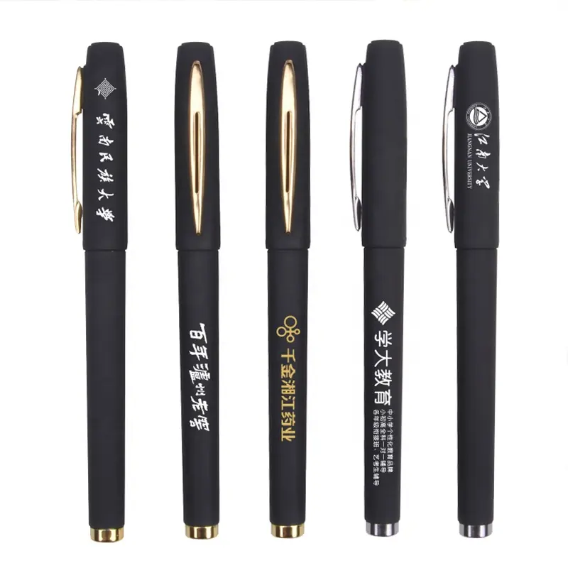 High Quality Promotional Luxury Rubber Coated Gel Pen with Custom Logo