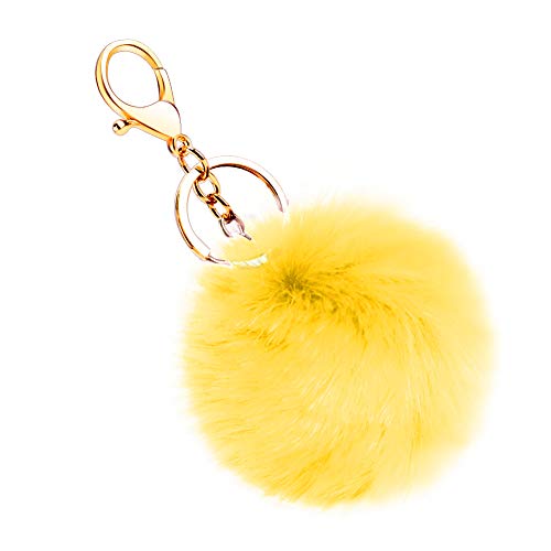 lovely rabbit fur pom poms key chain fur ball as car hanging