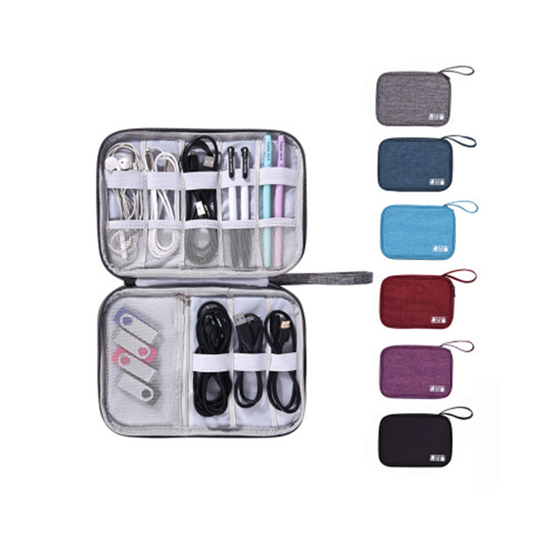 Large Capacity Cable Organizer Bag Polyester Electronics Accessories Cases Custom Travel Digital Storage Bag