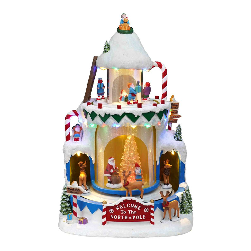 costume hotsell Nordic Quality Antique Riding Ready Deer Cheap spinning Music cutegarden christmas village resin