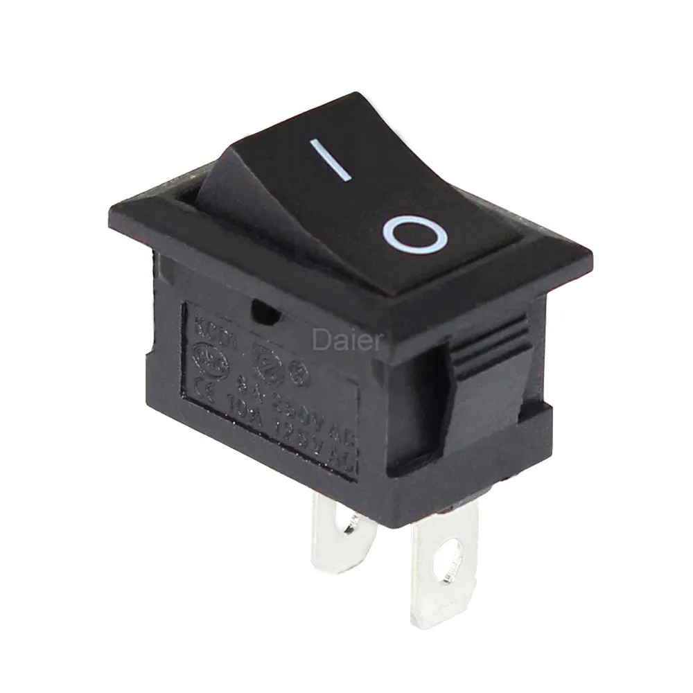 KCD1-101 SPST ON OFF Rocker Switch 2PIN T85 Mini Rocker Switch 6A 250VAC 2 Positions PA66 with "O I" MRAKED