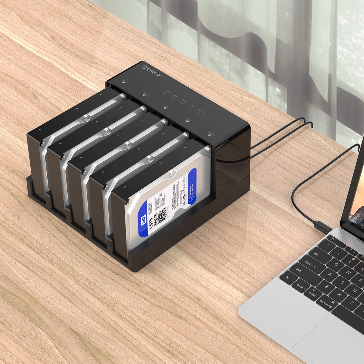 ORICO 50 ТБ 2,5/3,5 дюймов 5 Bay High Speed USB жесткий диск HDD корпус с Дубликатор duplo и 6558US3-C