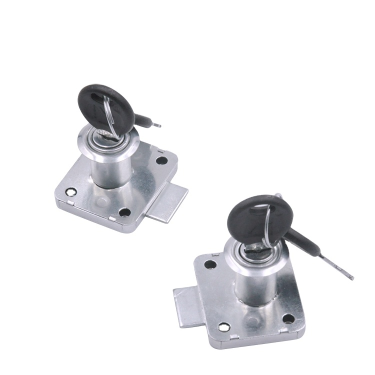 Furniture accessories galvanized iron plastic lock cylinder 101 furniture lock with two plastic keys