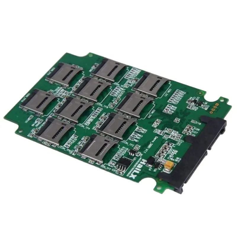10 Micro Card to SATA SSD Adapter with RAID Quad 2.5" Inch SATA Converter