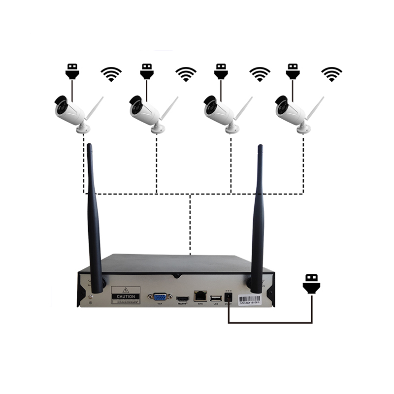Wifi система безопасности 4ch камера безопасности nvr набор cctv беспроводной wifi cctv комплект
