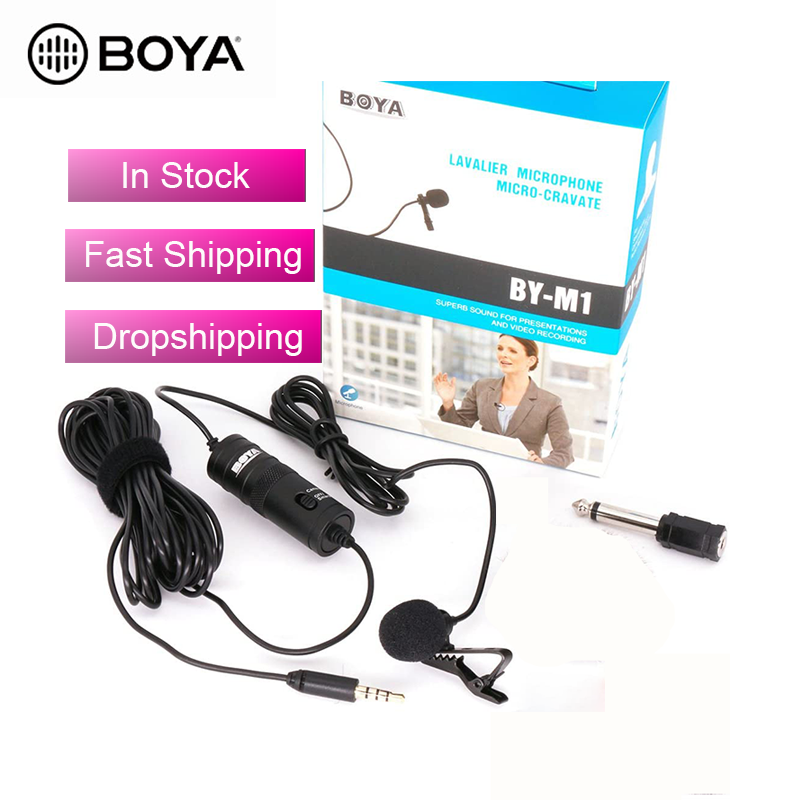 Boya m1 РКМ зажим диск с лацканами микрофоны boya by-m1 конденсаторный запись петличный микрофон для youtube studio mic