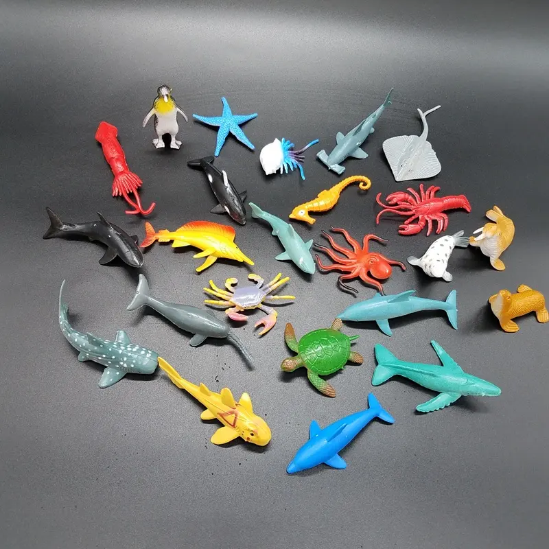 Realistic Hard Mini Plastic PVC Ocean Animal Figure Animal Toy Marine Toys Sea Animal Figurines Toys For Kids