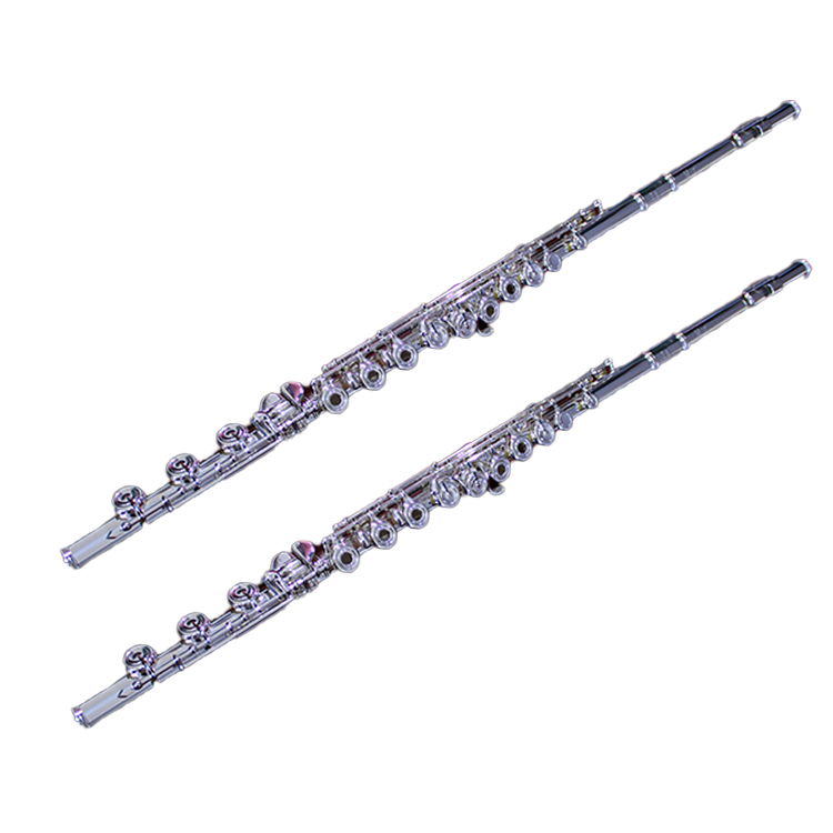 Wholesale Opening Hole Key Beginners Woodwind Instrument Silver Plated Flute