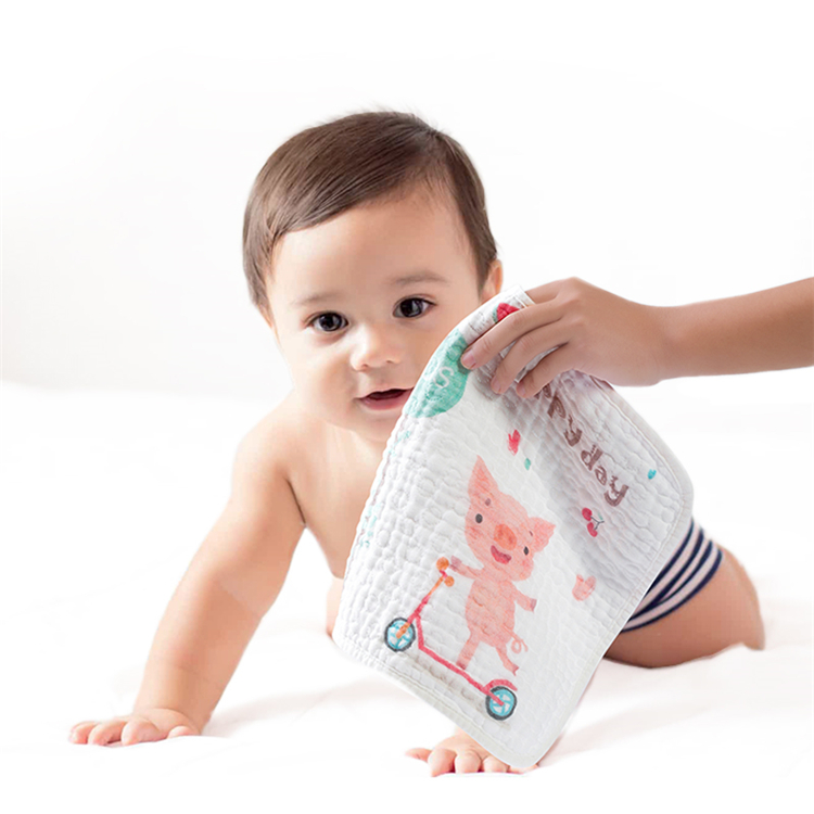 Customer preferred Vintage 100% cotton Soft Fabric Bib Triangle Muslin Square Baby Saliva Towel