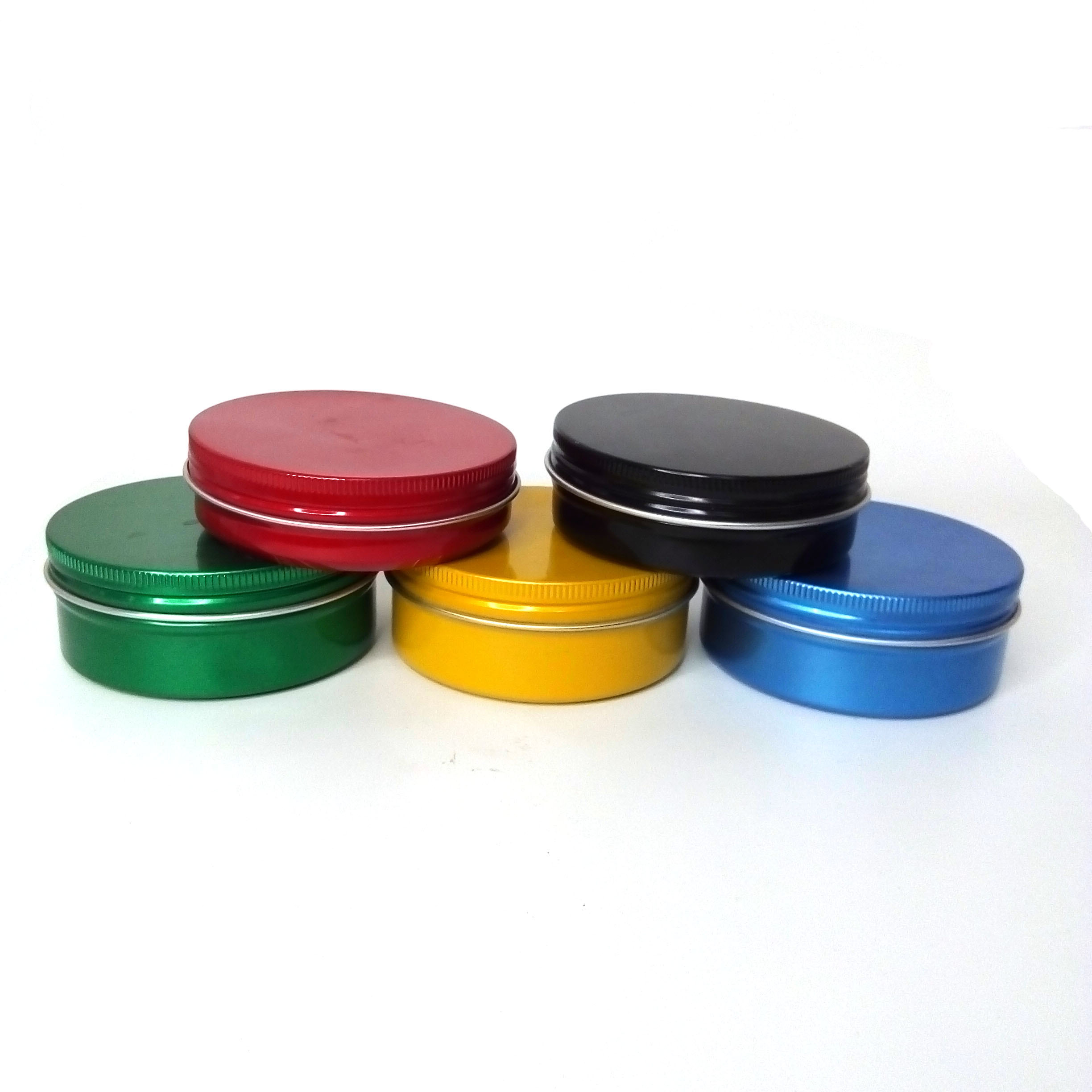 Алюминиевая коробка с резьбой, 30 г, 50 г, 60 г, 100 г, 150 г, 200 г, 250 г