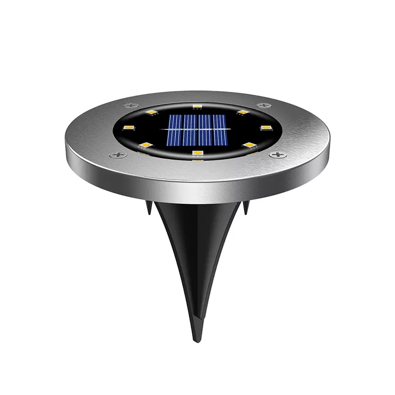 Solar Garden Lights Outdoor 8 LED Solar Ground Lights Waterproof Underground Sensing Landscape Lights for Lawn Yard Patio Path
