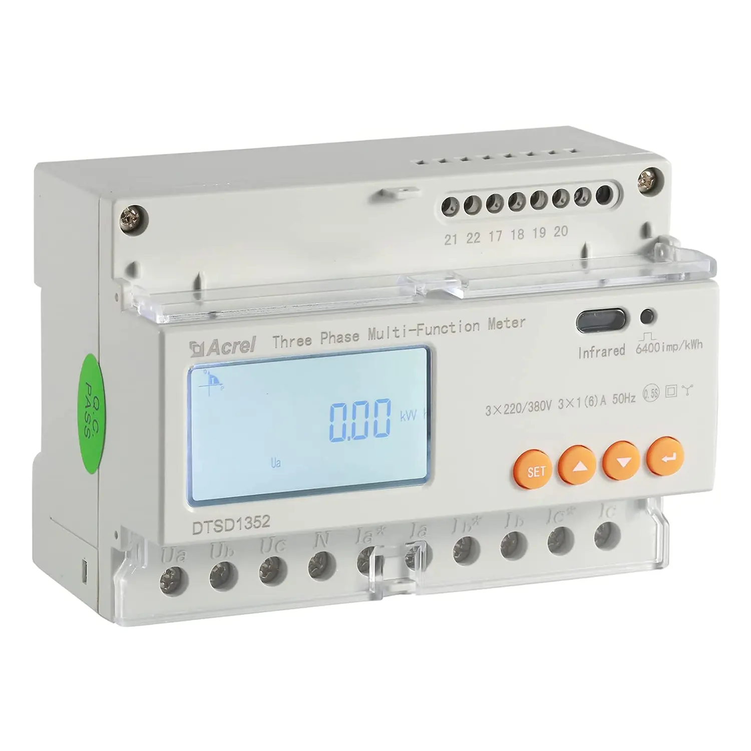 Acrel DTSD1352-C 3 Phase Din Rail Multifunction Meter LCD Display Power Meter Rs485 CE MID Approved For Solar