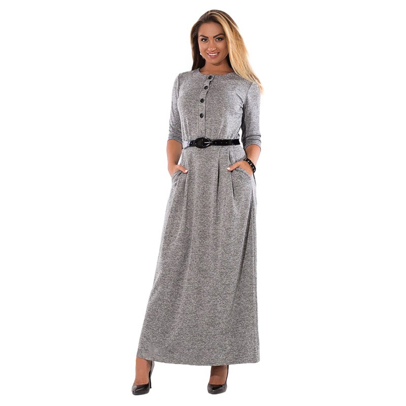 Women 5XL 6XL Autumn Winter Dress Big Size Elegance Long Belted Dresses With Belt Plus Size Women fall dress