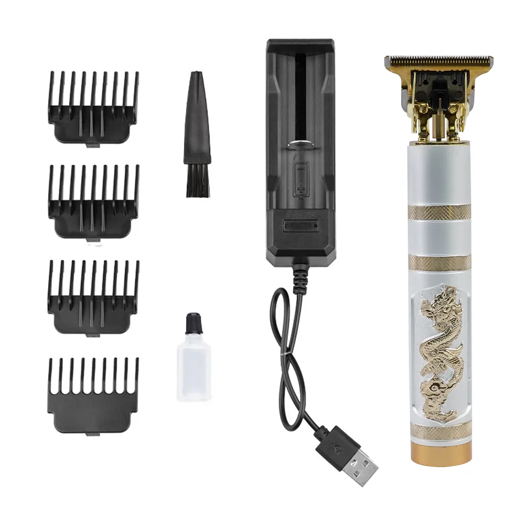 Men'S Professional Hair Clipper USB Rechargeable Electric Clipper Golden Hair Clipper Wholesale