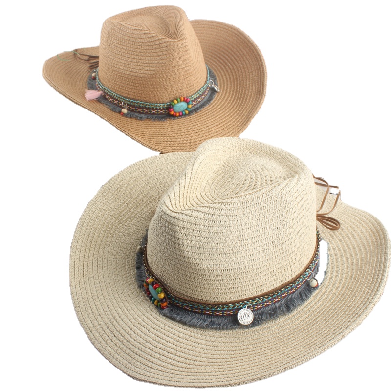 Hat Summer Western Cowboy Hat Summer Fashion Big Eaves Youth Jazz Straw Hat
