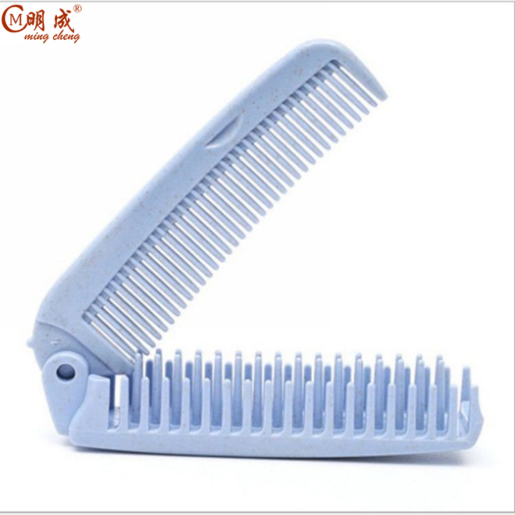 Wheat straw portable hair dressing hard teeth folding comb lovely comb, men and women portable small pocket bead and hair comb