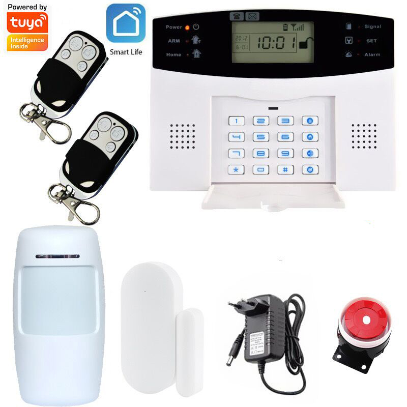 TUYA smart wifi Hot selling iot devices home security alarm system professional wireless gsm RF433 burglar alarm