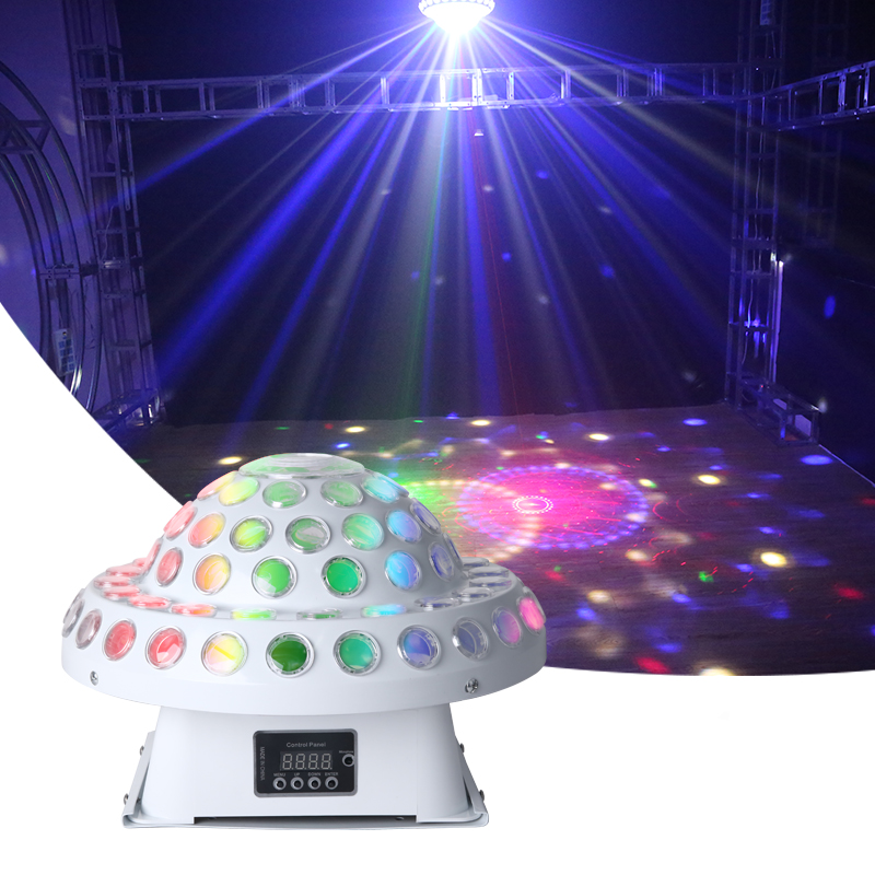 RG laser effect cheap mushroom sound active led dj light for ktv ceiling decoration moving head disco led rotating stage light