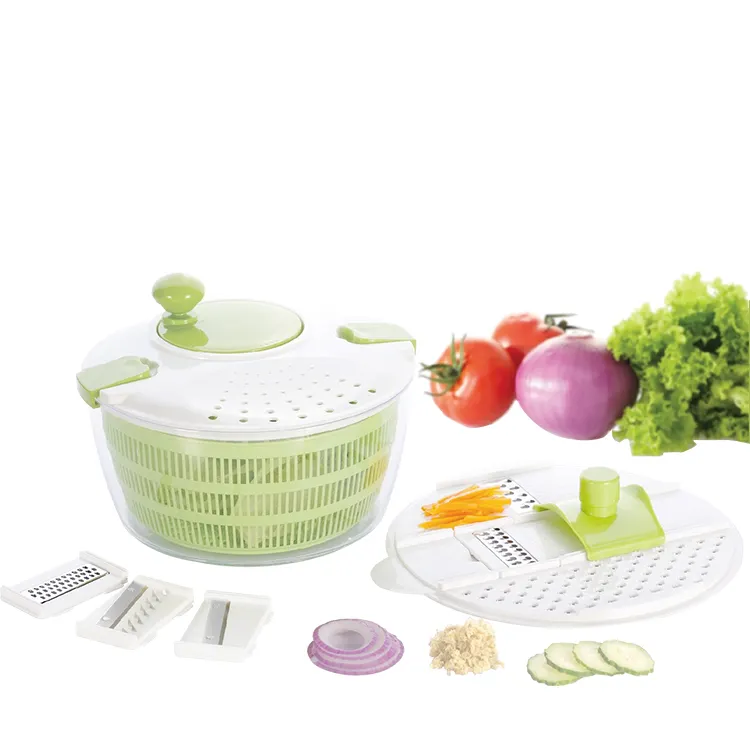 kitchen tool salad mixer plastic manual fruit and vegetable salad spinner
