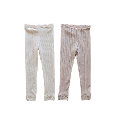 2021 girls classic lace trim leggings