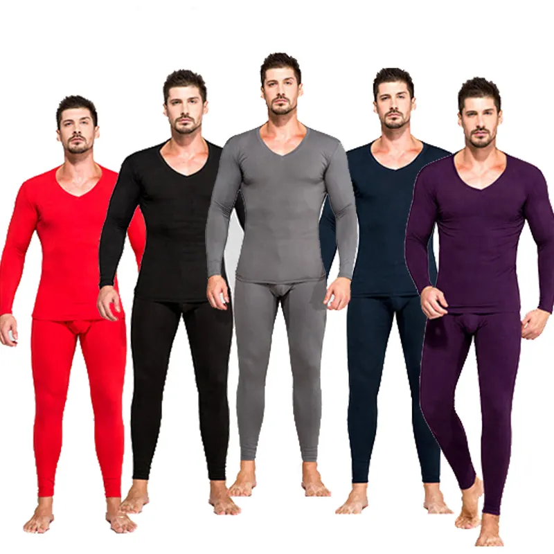 Comfortable modal Long johns  Men Warm crew neck long sleeve thermal top and leggings thermal underwear