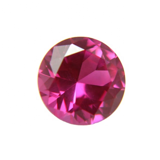 Круглый Рубин 5 #, синтетический корундовый драгоценный камень ruby5 #