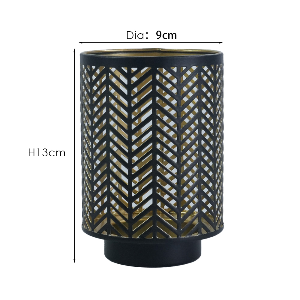 Nordic Home Decorative Candle Holder Unique Design Hollow Out Round Metal Candle Holder