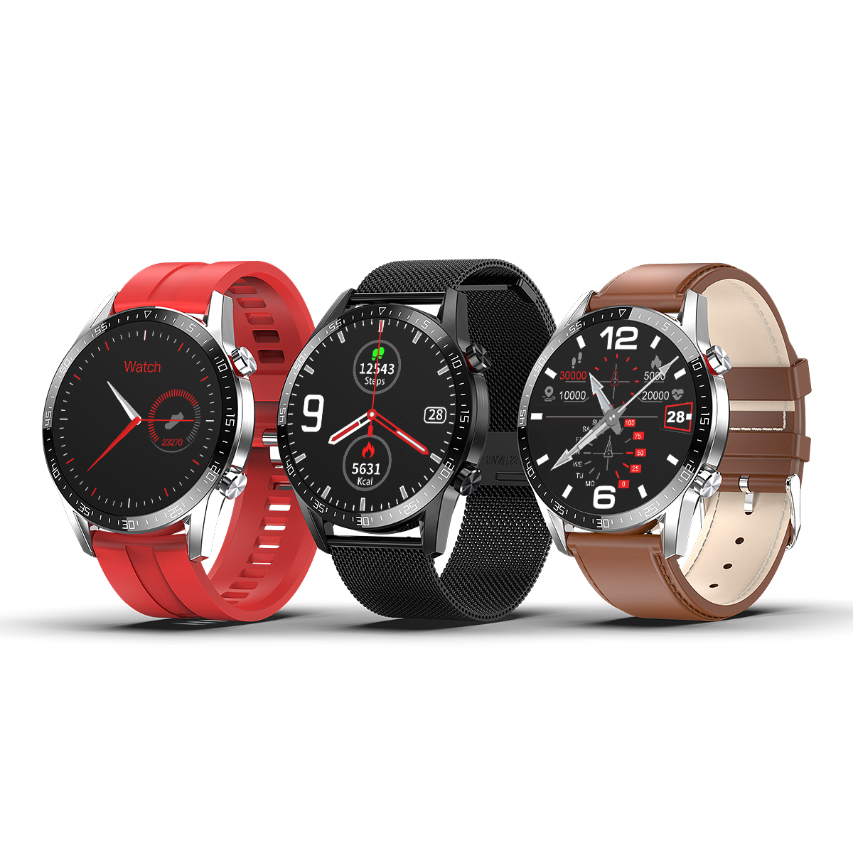 2021 L13 Smart Watch Ble Call Music Full Touch Round Smartwatch IP68 Waterproof Heart Rate Fitness Tracker Smart Watch For Men