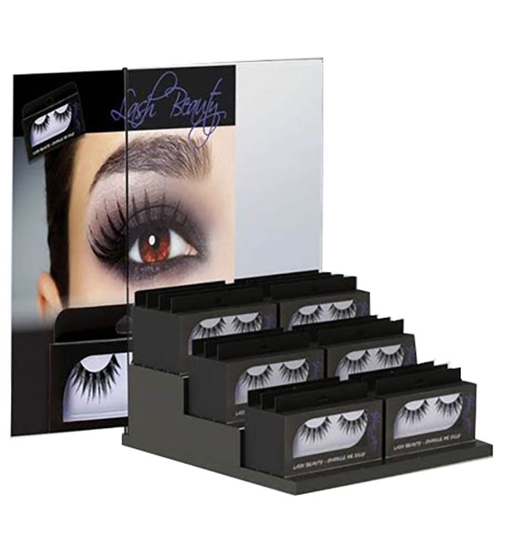 Custom Modern Acrylic Product Display stand Lashes And Lenses Bar Counter Top Pop Display stand For Kiosk Retail Store
