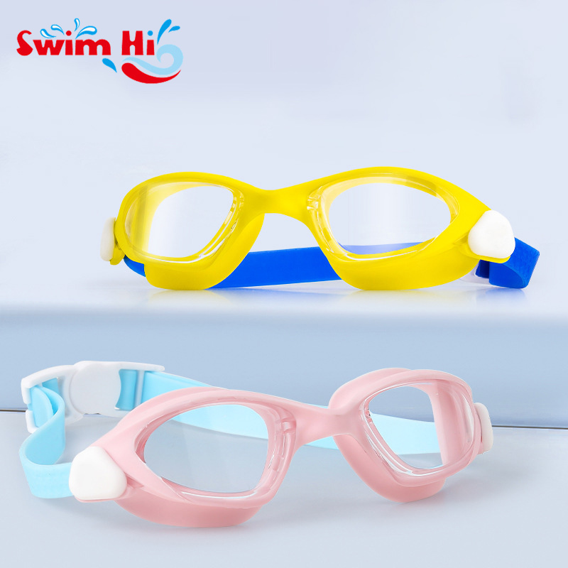 High Quality Silicone Swim Goggles Funny Cute Swimming Goggles For Kids Colorful