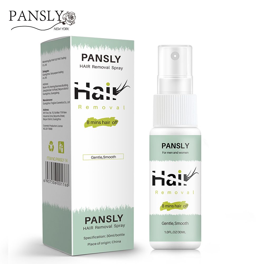Оптовая продажа, крем для удаления волос Pansly, 30 мл, для лица, тела, лобка, депиляции волос, бороды, бикини, ног, подмышек, безболезненный спрей для удаления волос