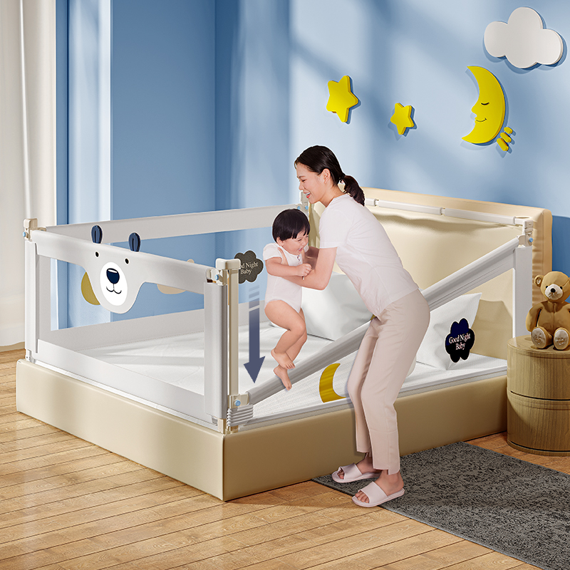 baby bed guard rail fence protector small baby crib children anti-fall bedside baffle bed rails for kids rail guards