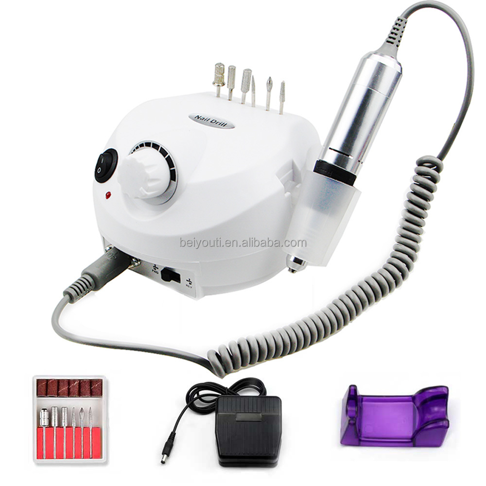 Electric File Nail Drill Machine Pro Nail Art Equipment Pedicure Milling Grinder Manicure Pedicure Tool Bits Set with Low Noise