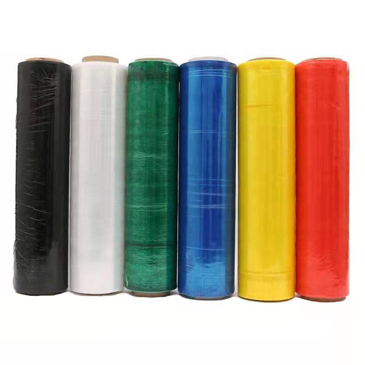 China Manufacturer Low Price Plastic Lldpe Transparent Colorful Jumbo Wrap Pe Stretch Film Roll for Hand Pallet