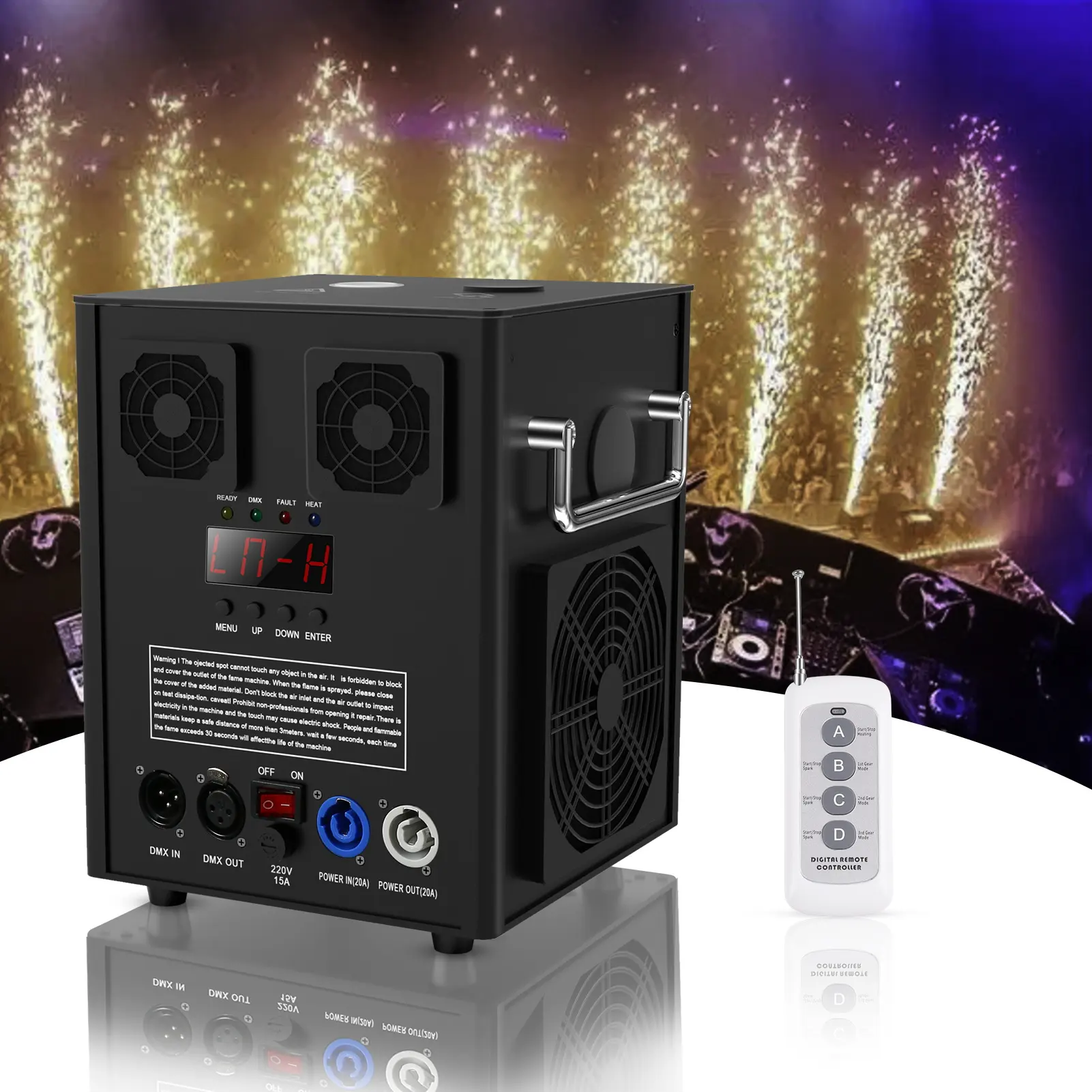 Cold Spark Machine Stage Equipment Special Effect Machine with Wireless Remote Control Smart DMX Control Stage Equipment Showing